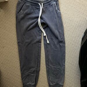 Universal Thread Gray Track Pants with Drawstring Waist and Elastic Cuffs